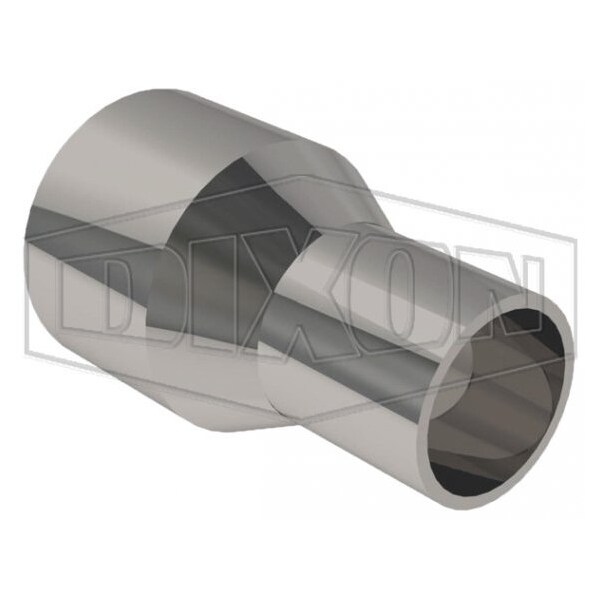 Dixon BioPharm High Purity Concentric Reducer, 1 x 1/2 in Nominal, Weld End Style, 316L Stainless Steel 2211CBB100050F4 - main